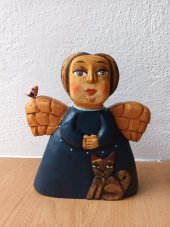 Závěsný anděl s ptáčkem
