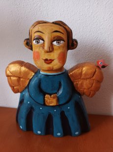 Modrý anděl - závěsný v. 16cm